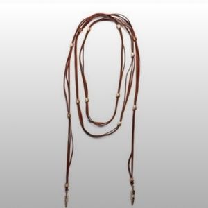Faux Suede Lariat Choker Necklace